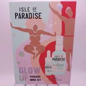 Isle of Paradise Glow Up Paradise Minis Set Drops & Self -Tanning Water Medium